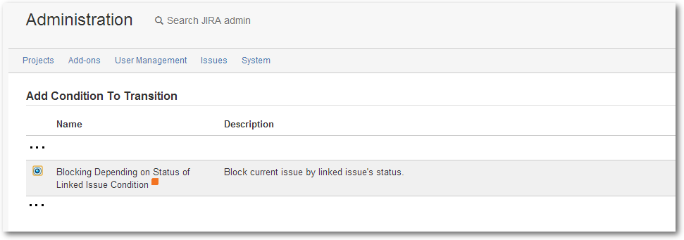 Adding a Block Linked Issues depending on Status Condition